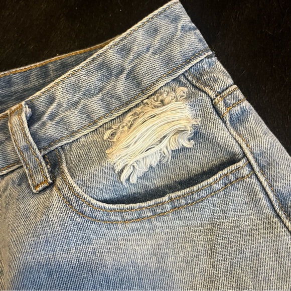 Rhinestone Denim Shorts - Picture 4 of 5